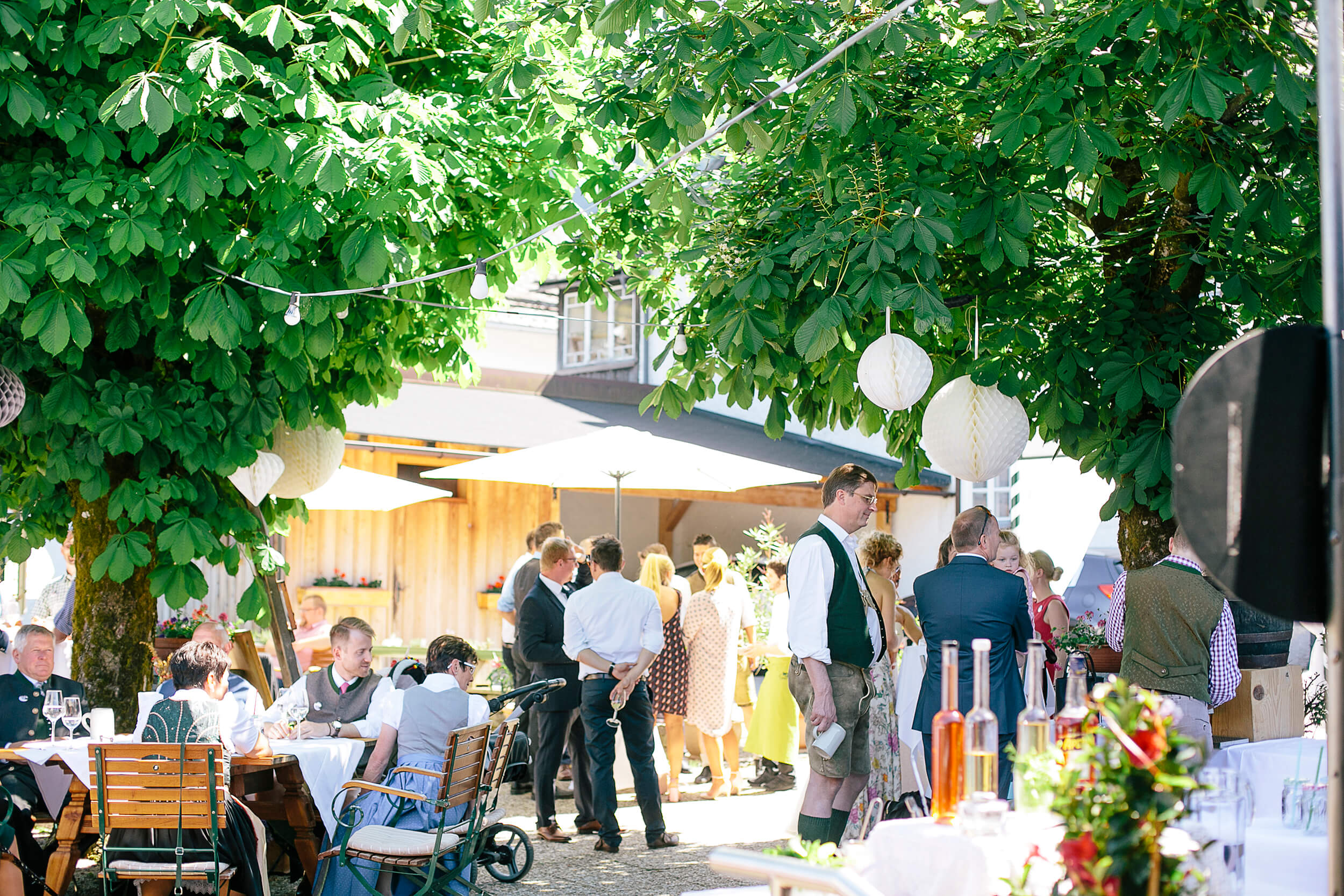 Hochzeit im Garten von Wirt am Gries