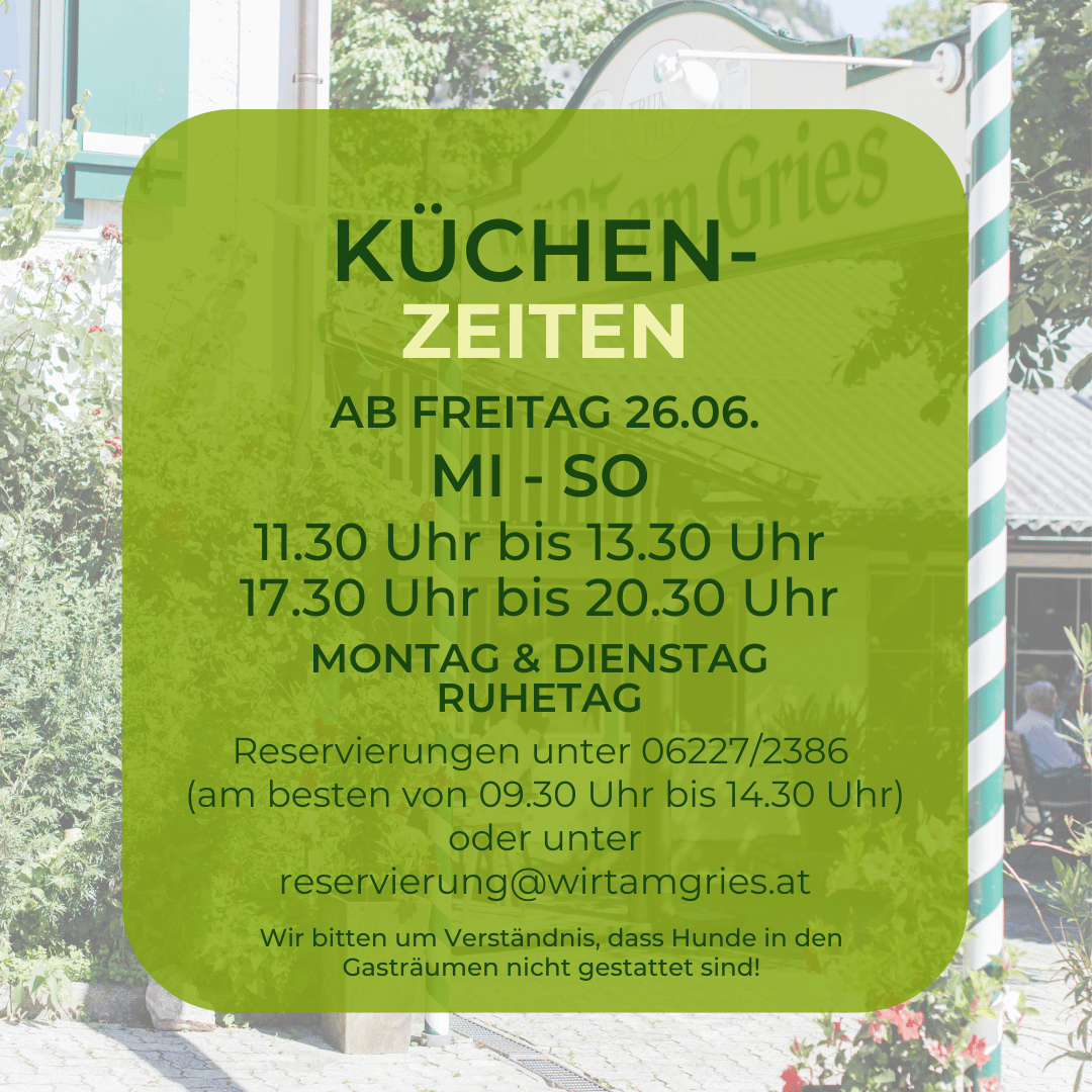 Öffnungszeiten Sommer